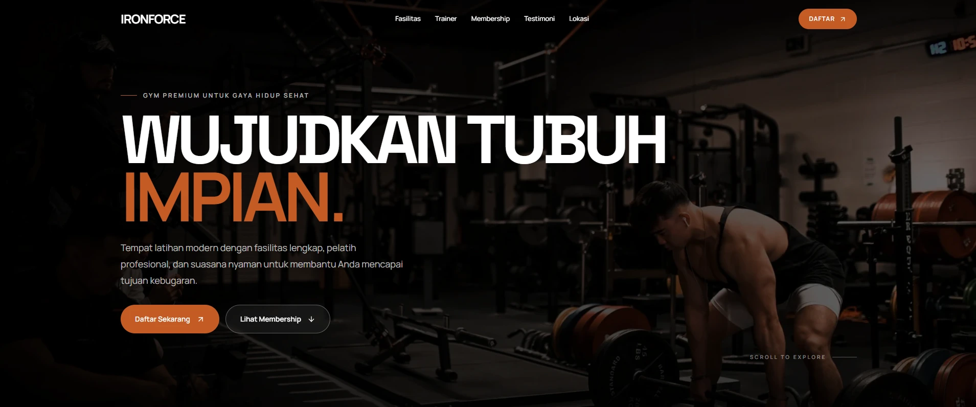 IRONFORCE - Best Gym on Jakarta design preview